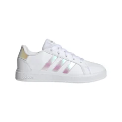 Adidas Grand Court 2.0 Youth Tennis Shoes - Ftwwht/Irides/Ftwwht