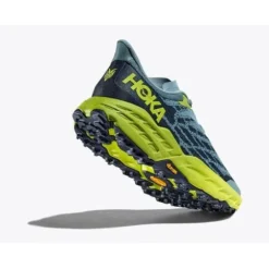 Hoka Speedgoat 5 Men's Running Shoes - Stone Blue / Dark Citron -StepActive Shop 746f36b4898a7ee223578219acb84eac