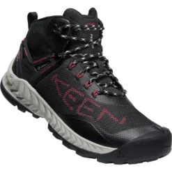 Keen NXIS EVO Mid Waterproof Men's Hiking Shoes - Black/Red Carpet -StepActive Shop 75fce0e46d934bd333fb5d2d5ac488af