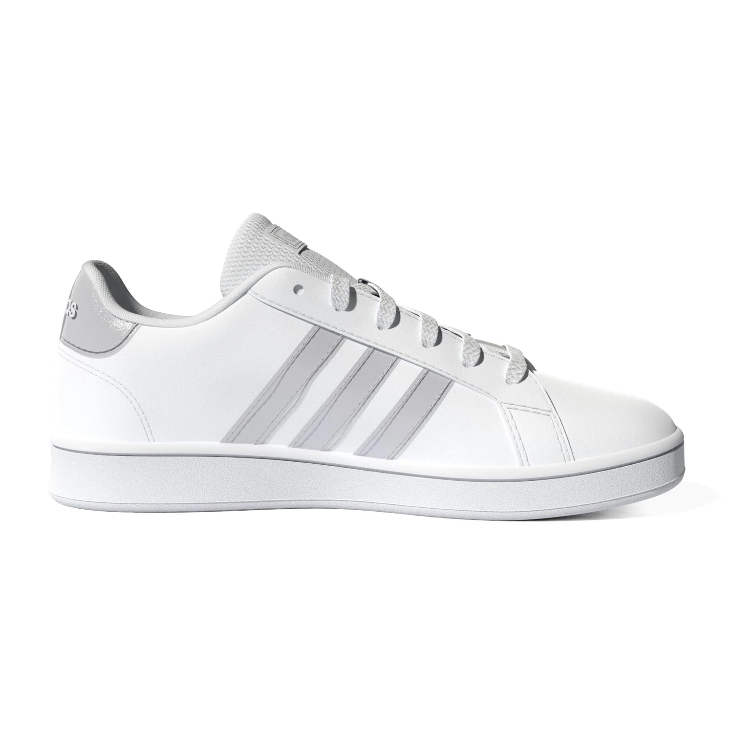 Adidas Grand Court Youth Shoes- White/Grey 1 Adidas Grand Court Youth Shoes- White/Grey