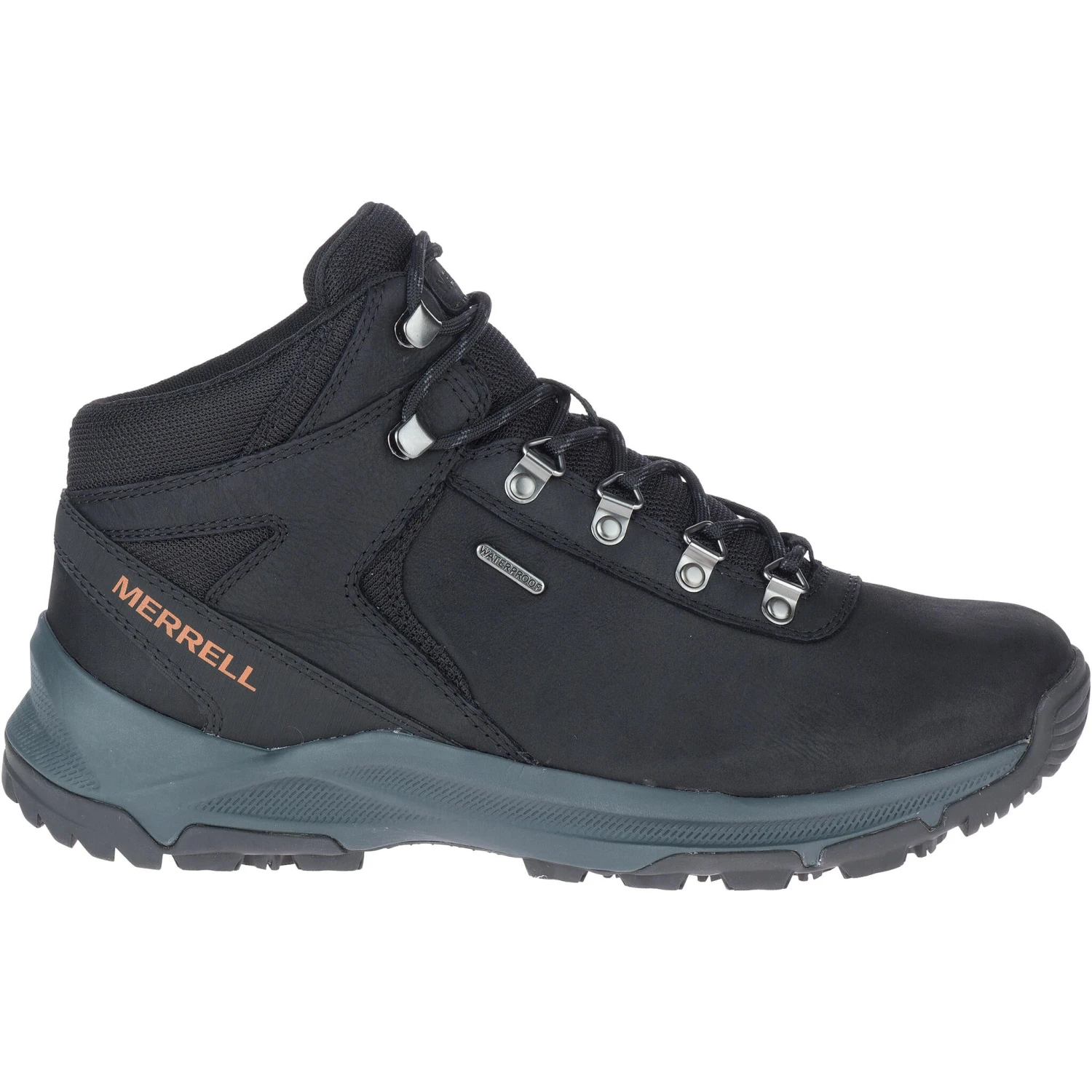 Merrell Erie Mid Men's Leather Waterproof Hiking Boots - Black 1 Merrell Erie Mid Men's Leather Waterproof Hiking Boots - Black