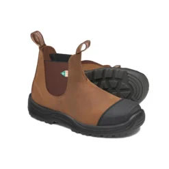 StepActive Shop 35 Blundstone #169 CSA Work & Safety Saddle Brown With Toe Cap - Crazy Horse Brown
