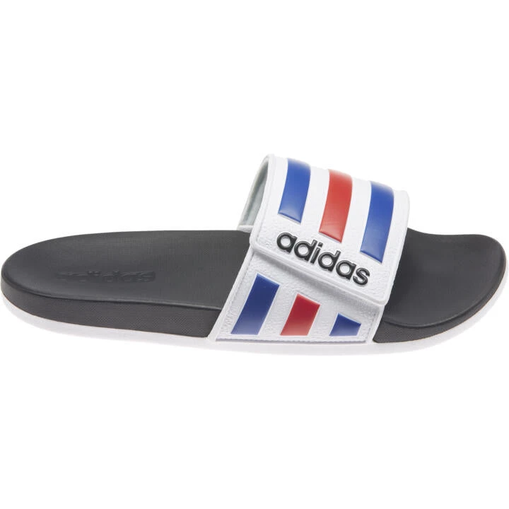 Adidas Adilette Comfort Adjustable Men's Sandals - White/Blue/Red 1 Adidas Adilette Comfort Adjustable Men's Sandals - White/Blue/Red
